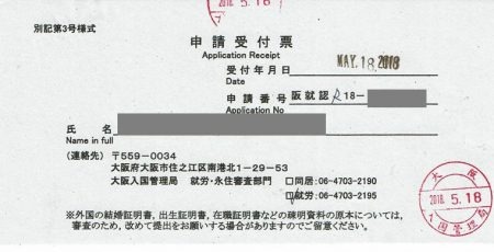 国際結婚ビザ申請日